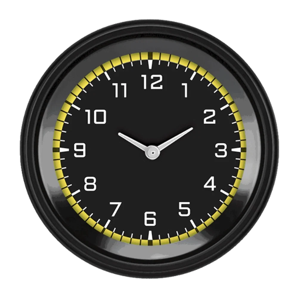 AutoCross Yellow 3 3_8_ Clock AX93YBLF